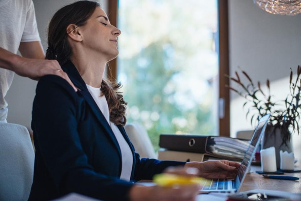 Getting a massage during your workday enhances your well-being and job performance. 