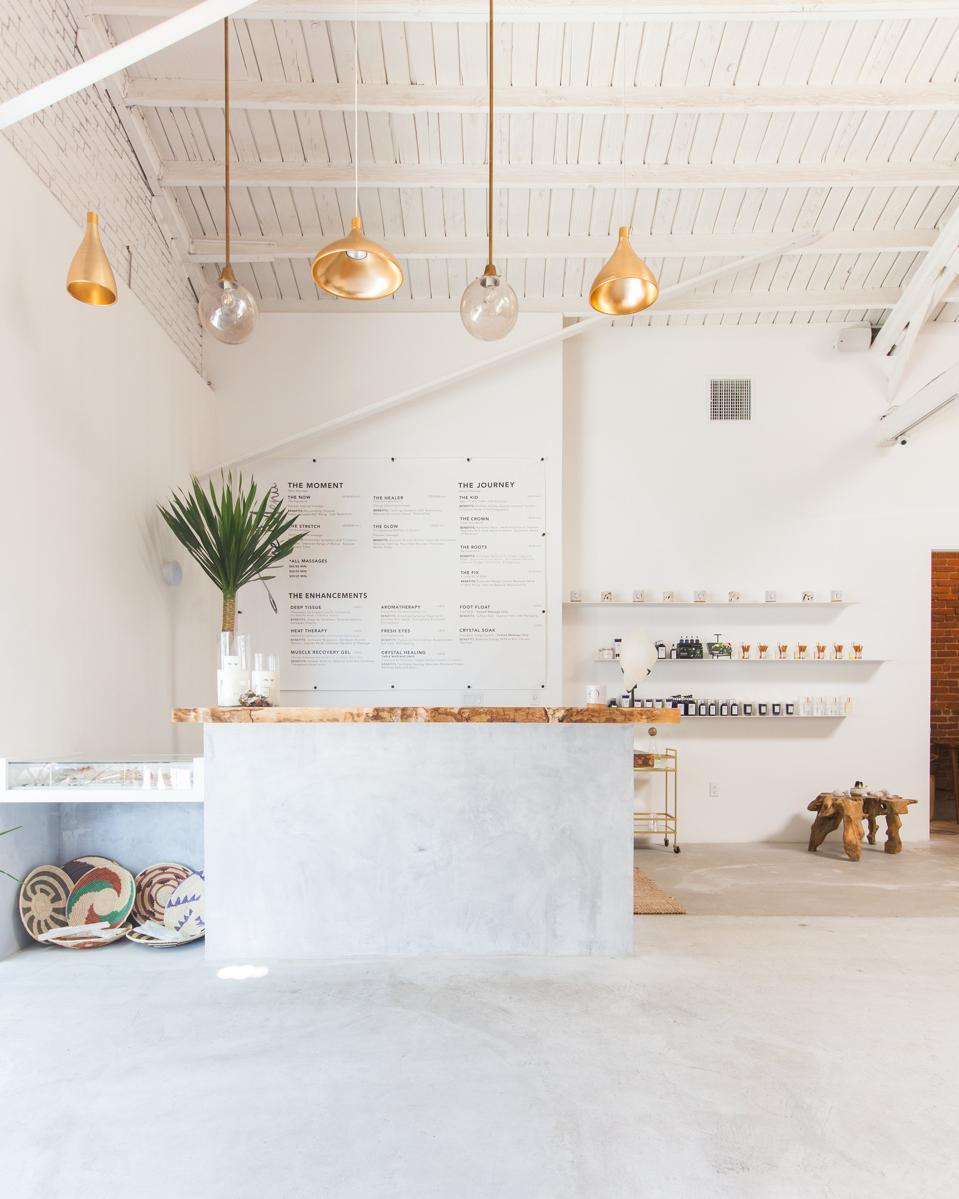 The entrance and front desk of The NOW's Silverlake location.