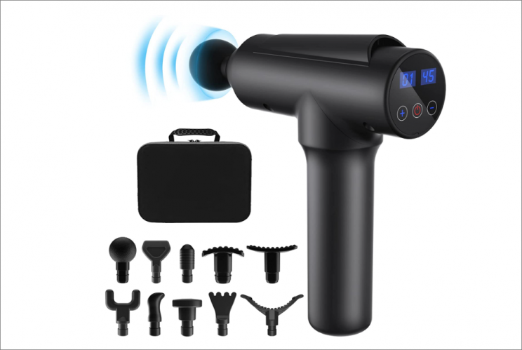 Massage gun with tools